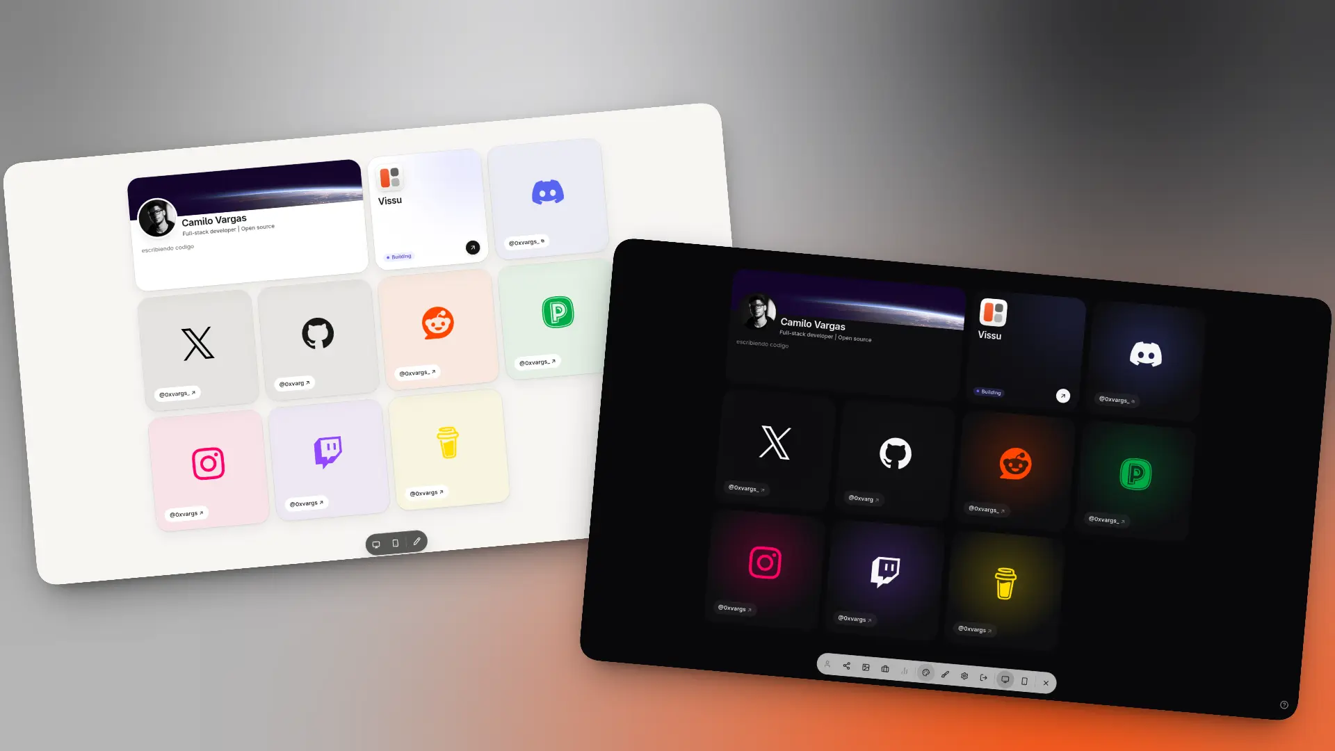 Light and dark themes